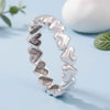 18K Gold Plated Heart Band Ring for Women