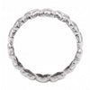 18K Gold Plated Heart Band Ring for Women