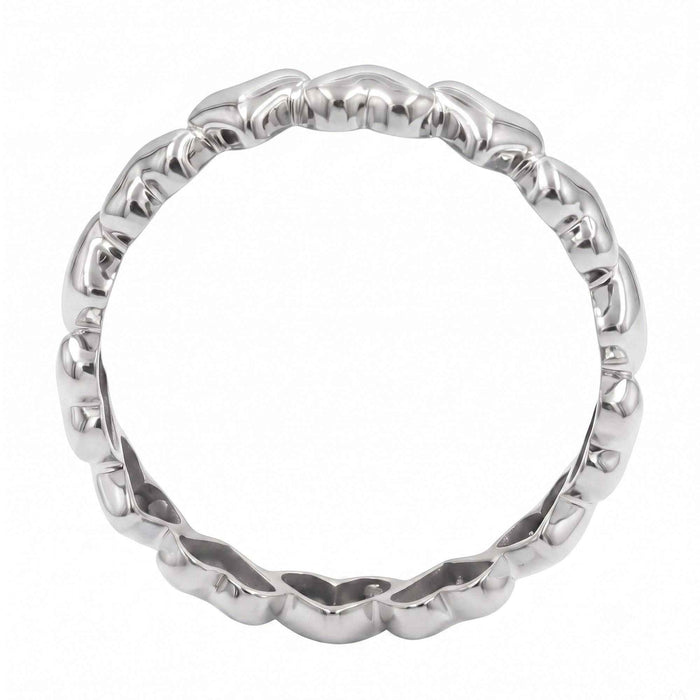 18K Gold Plated Heart Band Ring for Women