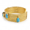 Blue Turquoise Textured Cuff Bracelet