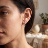 Modern oval hoop earrings in 18K gold plated and silver plated finish for women