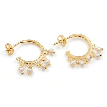Pearl Hoop Earrings