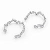 Geometric Swarovski Crystal Open Hoop Earrings – 18K Gold & Silver Plated