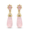 Rose Quartz and Cubic Zirconia Earring