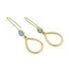 Aqua Chalcedony Teardrop Earrings