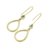 Aqua Chalcedony Teardrop Earrings
