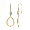 Aqua Chalcedony Teardrop Earrings