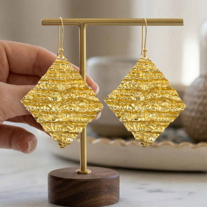 Gold Plated Dangle Earrings