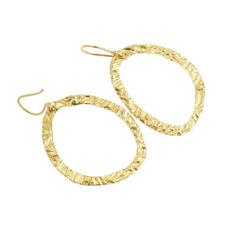 Gold Open Hoop Earrings