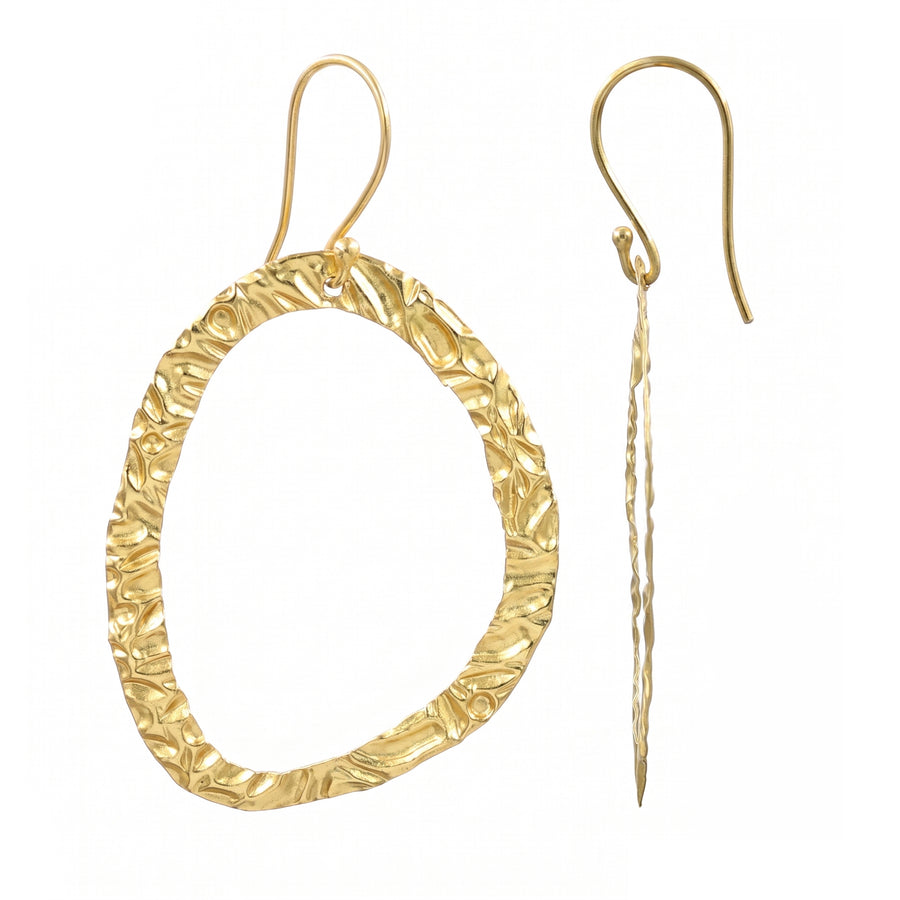 Gold Open Hoop Earrings