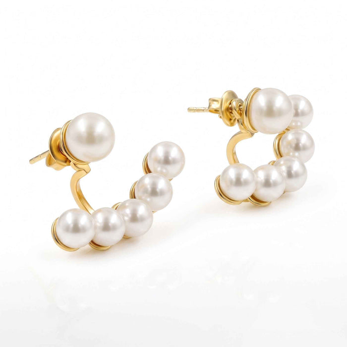 2-in-1 Convertible Pearl Ear Jacket Earrings – 1 Micron 18K Gold & Silver Plated