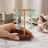 Aquamarine Quartz Pear Ear Climber Earrings – 1 Micron 18K Gold & Silver Plated
