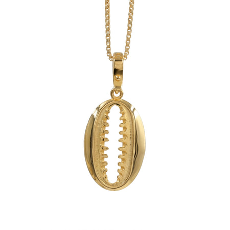 Gold-Plated Shell Pendant Necklace