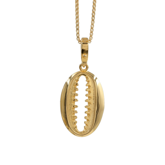 Gold-Plated Shell Pendant Necklace