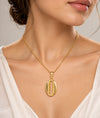 Gold-Plated Shell Pendant Necklace