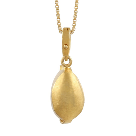 Sippy Shell & Sparkle Crystal Pendant Gold-Plated Necklace