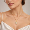 Sippy Shell & Sparkle Crystal Pendant Gold-Plated Necklace