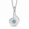Natural Blue Turquoise Nautilus Shell Pendant Necklace – 1 Micron 18K Gold & Silver Plated