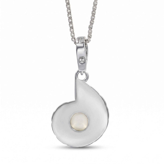 Natural Pearl Nautilus Shell Pendant Necklace – 1 Micron 18K Gold & Silver Plated