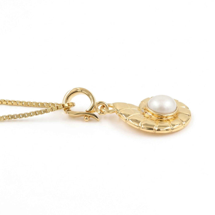 Natural Pearl Nautilus Shell Pendant Necklace – 1 Micron 18K Gold & Silver Plated