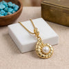 Natural Pearl Nautilus Shell Pendant Necklace – 1 Micron 18K Gold & Silver Plated