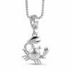 Pearl Crab Pendant Necklace – 1 Micron 18K Gold & Silver Plated