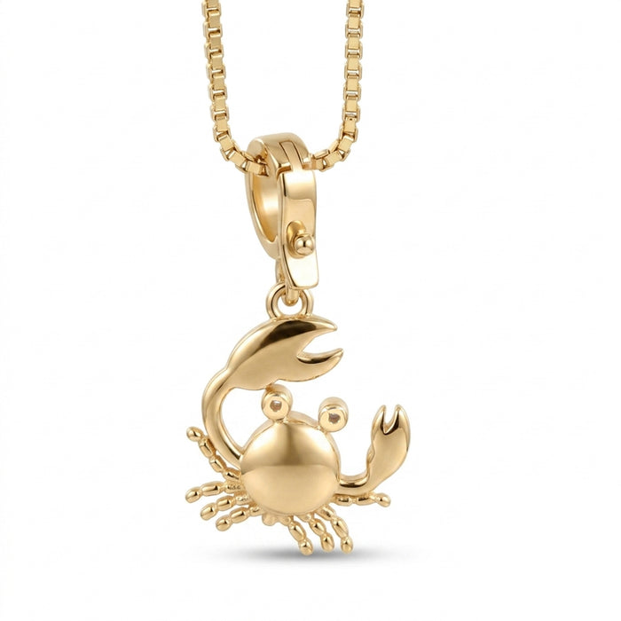 Pearl Crab Pendant 18K Gold-Plated Necklace for Her