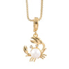 Pearl Crab Pendant Necklace – 1 Micron 18K Gold & Silver Plated