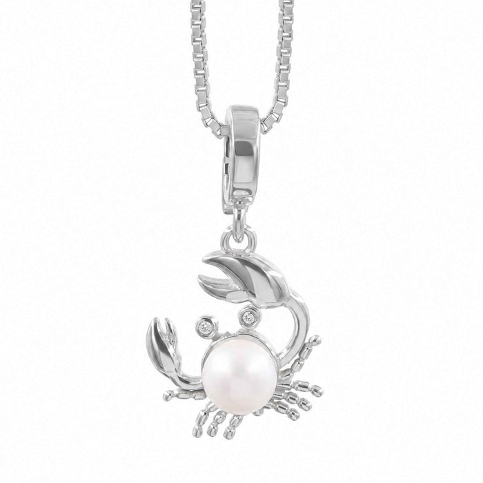 Pearl Crab Pendant Necklace – 1 Micron 18K Gold & Silver Plated