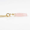Rose Quartz Fish Charm Pendant Necklace – 1 Micron 18K Gold & Silver Plated