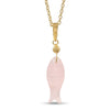 Multi Gemstone Fish Pendant 18K Gold-Plated