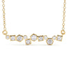 Staggered Geometric Swarovski Crystal Bar Necklace – 18K Gold & Silver Plated