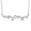 Staggered Geometric Swarovski Crystal Bar Necklace – 18K Gold & Silver Plated