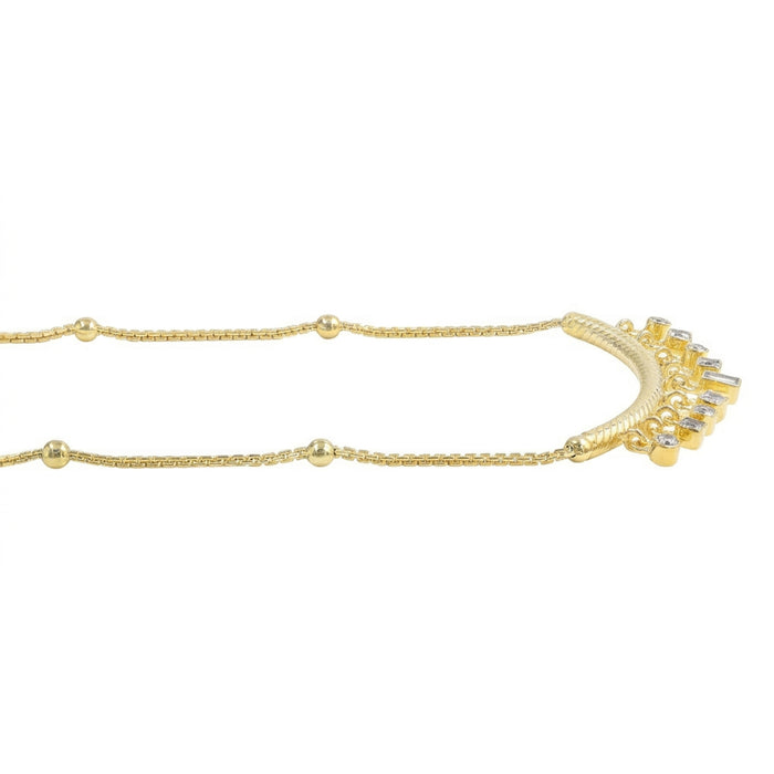Cubic Zirconia Charm Necklace