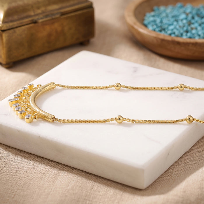 Cubic Zirconia Charm Necklace