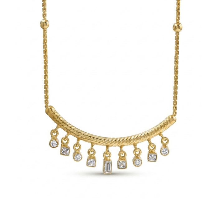 Cubic Zirconia Charm Necklace