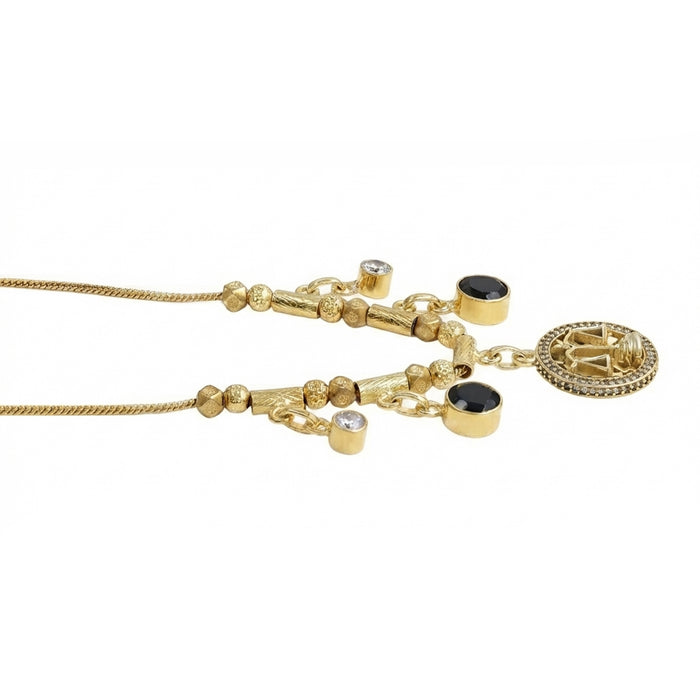 Black Onyx & Swarovski Crystal Necklace