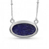 Natural gemstone necklace with lapis lazuli pendant
