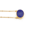 Natural gemstone necklace with lapis lazuli pendant