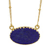 Natural gemstone necklace with lapis lazuli pendant