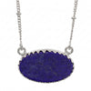Natural gemstone necklace with lapis lazuli pendant