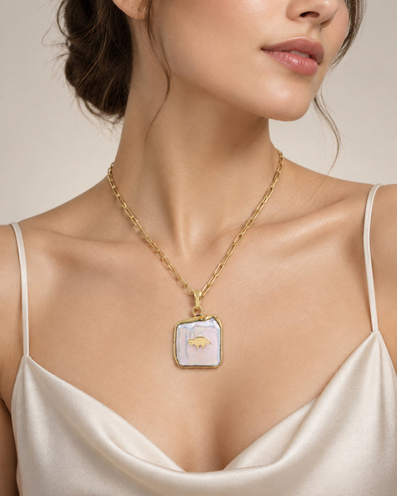 Natural Biwa Pearl Charm Pendant