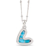 Natural blue turquoise heart pendant necklace in gold and silver plated finish