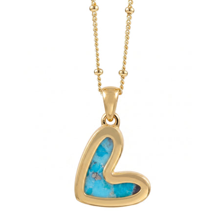 Blue Turquoise Heart Pendant 