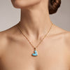 Blue Turquoise Heart Pendant 