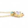 Natural Rainbow Moonstone & Multi-Gemstone Pendant Necklace