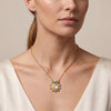 Natural Rainbow Moonstone & Multi-Gemstone Pendant Necklace