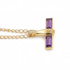 Natural Amethyst & Crystal T-Bar Pendant 