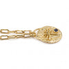 Natural Tanzanite Gemstone dragonfly Pendant Necklace - 18K Gold Plated