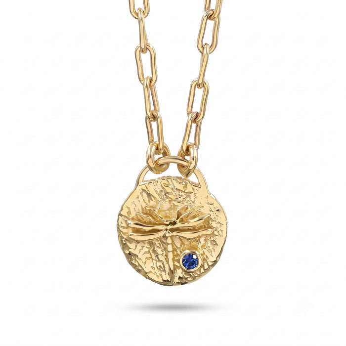 Natural Tanzanite Gemstone Pendant Necklace For Her - 18K Gold Plated